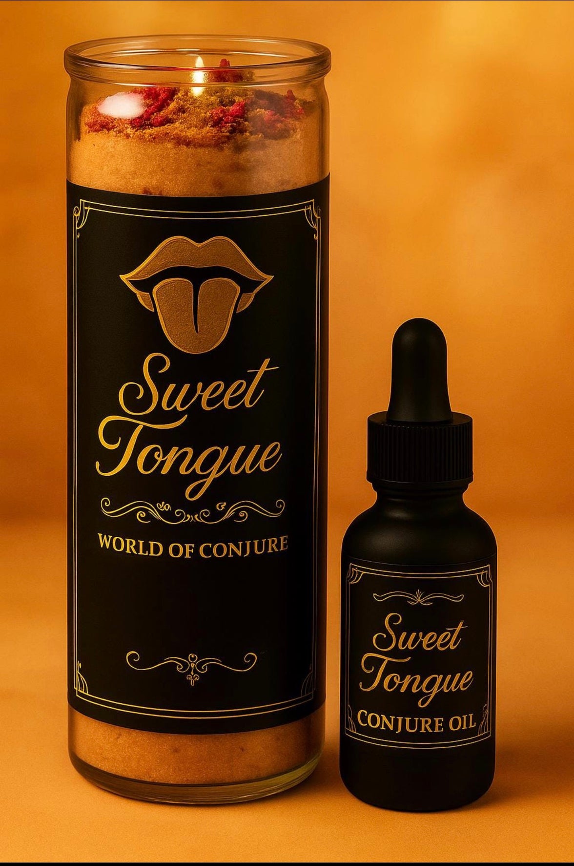 Sweet Tongue Candle & Oil Duo for Persuasion & Influence | Speak It, Get It, Keep It
