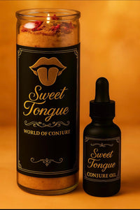 Sweet Tongue Candle & Oil Duo for Persuasion & Influence | Speak It, Get It, Keep It