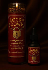 Lock It Down Candle & Oil Duo for Commitment & Spiritual Binding | Hold What’s Yours