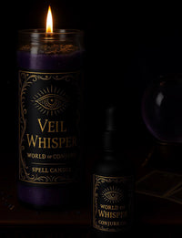 Veil Whisper Candle & Oil Duo for Spirit Communication | Ancestral Messages & Psychic Sight