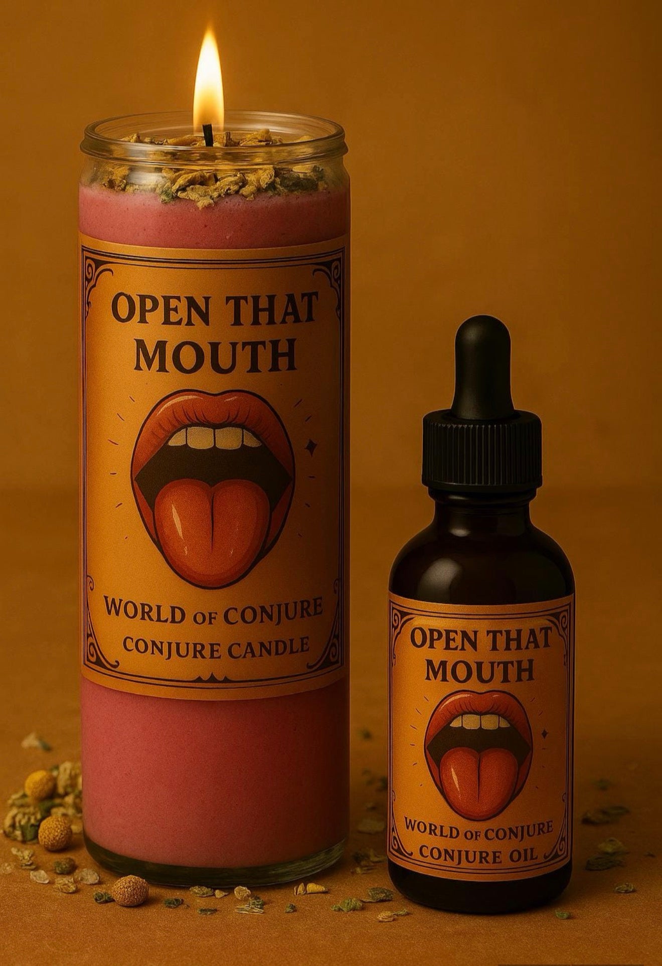 Open That Mouth Candle & Oil Duo for Truth-Telling & Confession | Speak What’s Hidden