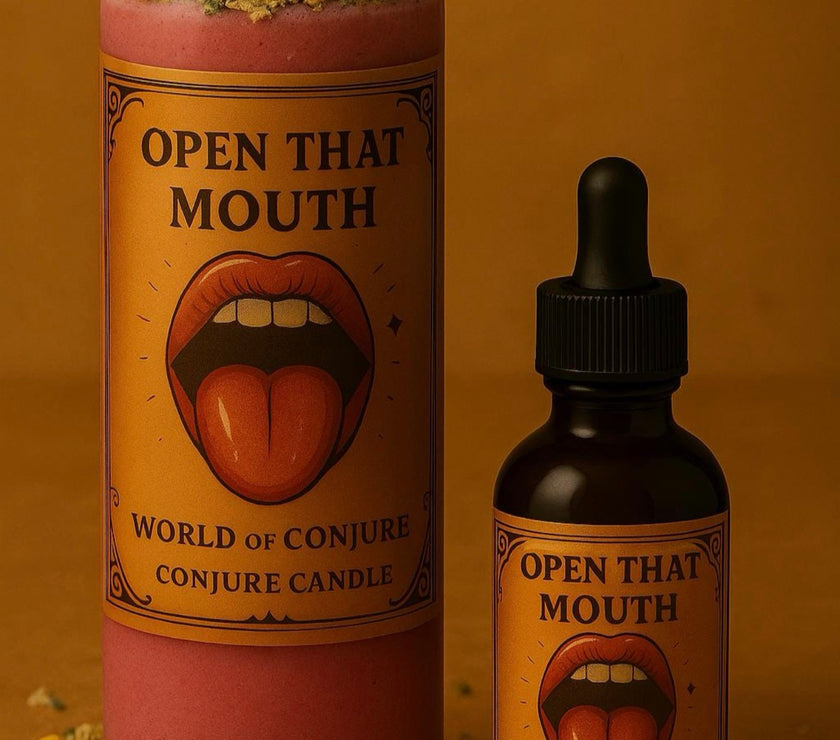 Open That Mouth Candle & Oil Duo for Truth-Telling & Confession | Speak What’s Hidden