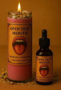 Open That Mouth Candle & Oil Duo for Truth-Telling & Confession | Speak What’s Hidden