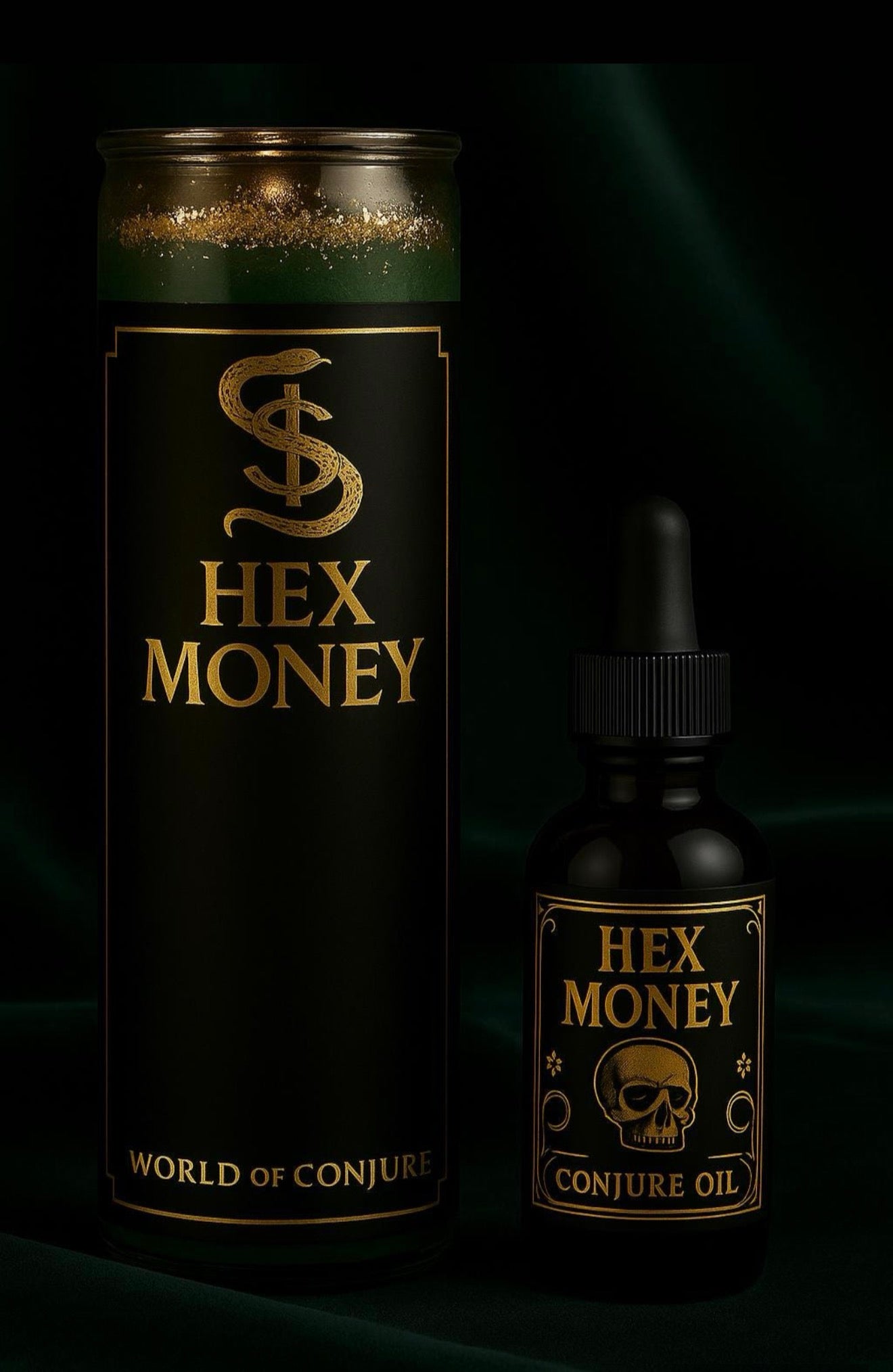 Hex Money Candle & Oil Duo for Cursed Finances | Uncross, Reverse & Reclaim Wealth