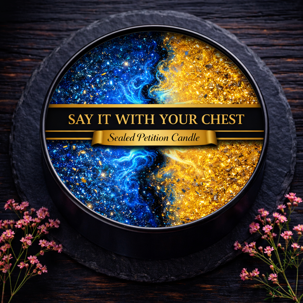 Say It With Your Chest | Sealed Petition Conjure Candle | Truth Revealing • Confession Work • Hidden Feelings Brought Forward
