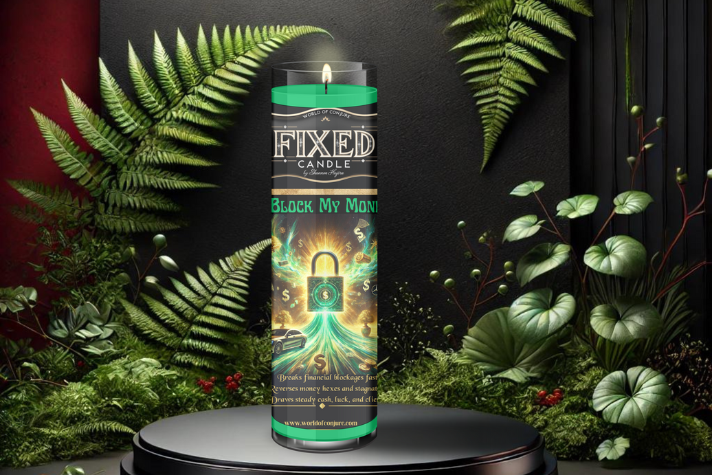 Unblock My Money Candle | Break Curses, Draw Fast Cash & Open Roads | Fixed Dressed 7 Day Glass Candle