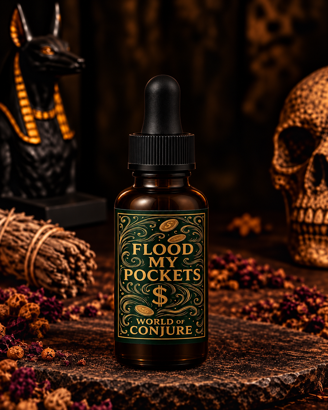 Flood My Pockets — Candle & Oil Duo for Fast Money + Overflow